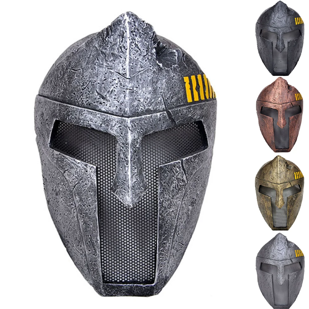 Glass Fiber Spartan 300 Greek Warrior Tactical Airsoft Mask Costume