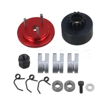 Mxfans Steel N10239 13T Engine Clutch Bell 3 Shoe Flywheel Set with Bearings Springs for RC1:8 Car