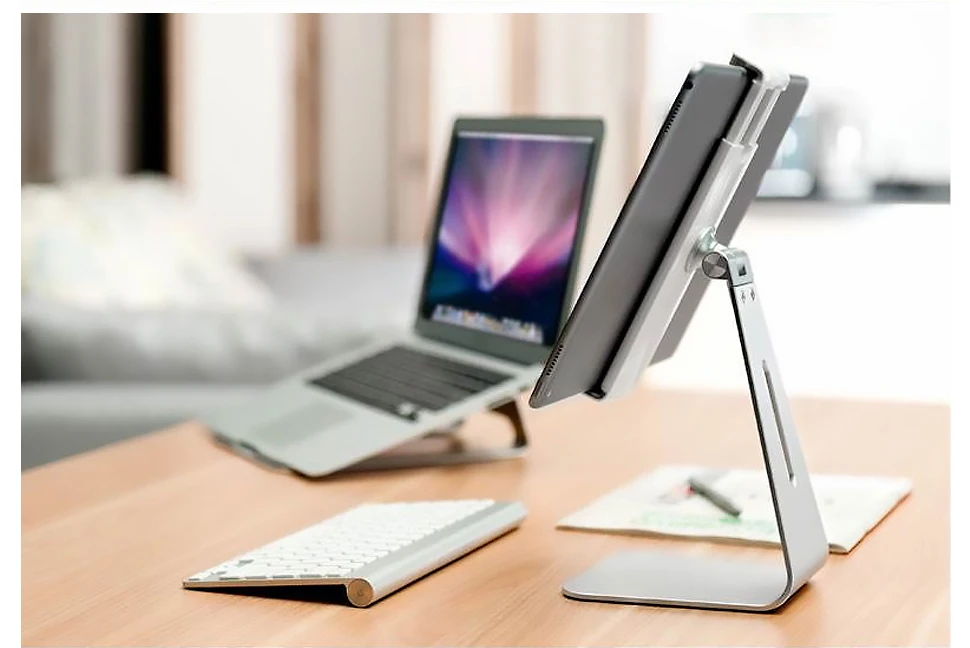 Laricare AP-7S Алюминиевая Подставка для планшета с зажимом для устройства от 7 до 13 дюймов, универсальная гибкая брендовая Подушка-держатель