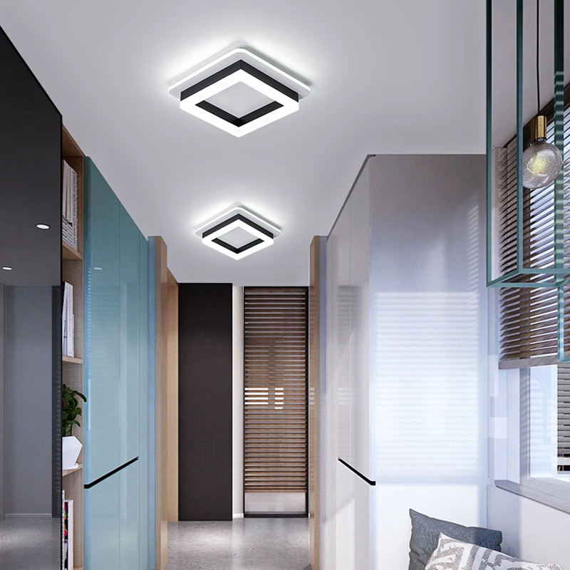 New Acrylic Round Square Ceiling light For Living Room Bedroom Corridor AC85-265V 23W Home Modern Led Ceiling Lamp Fixtures