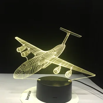 

Aircraft 3D Night Light LED 7 Colors Changing Air Plane Table Lamp USB Baby Sleep Lighting Bedroom Bedside Decor Xmas Kids Gifts