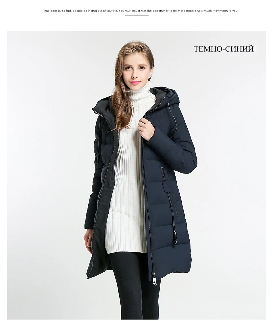 Eurasia New Women Winter Jacket Full Stand Collar Hooded Design Slim Outerwear Coat Warm Parka Lady Clothing Y1700010