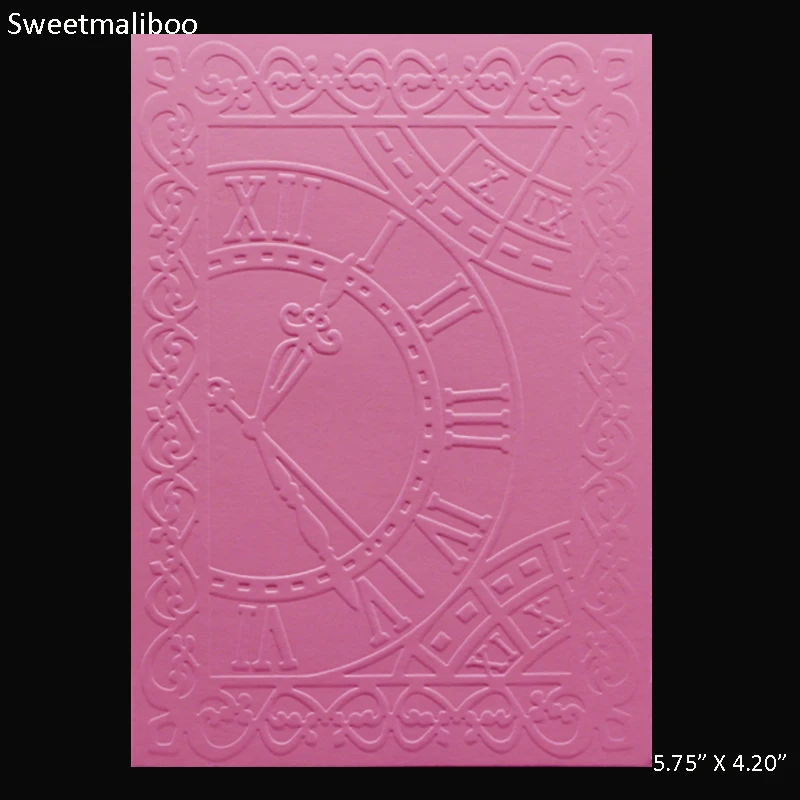 

Clock Time Lace Frame Embossing folder plastic Scrapbooking stencils paper card making craft envelop album gift box decor 2017