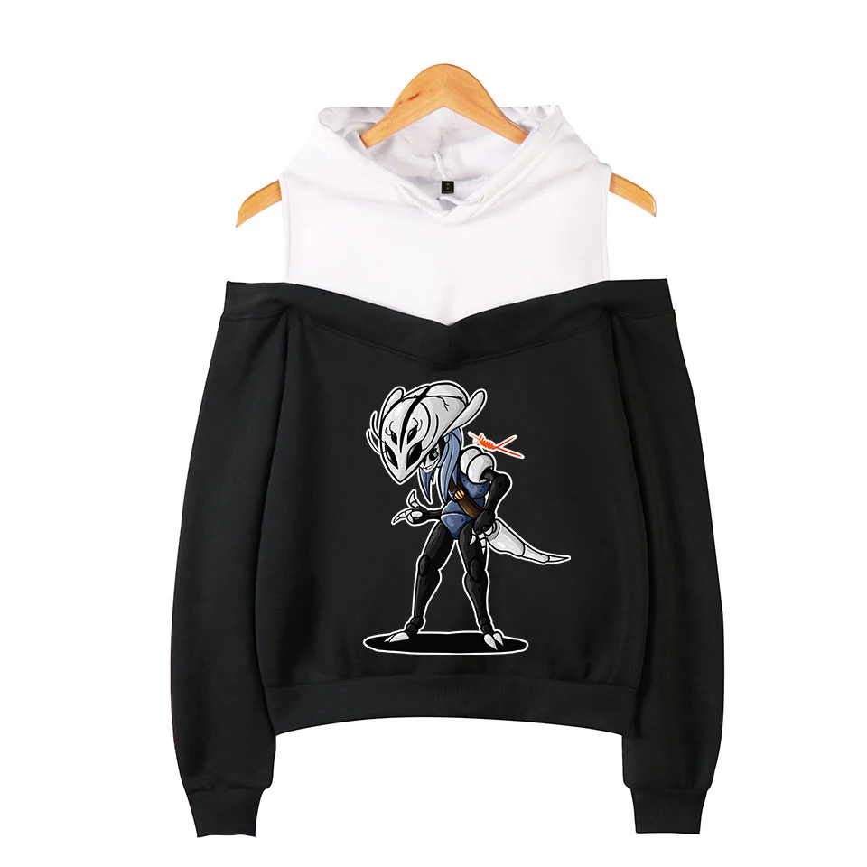 cute sweatshirts for girls Hollow Knight Off Shoulder Hoodies Women Fashion Long Sleeve Hooded Sweatshirts 2019 Hot Sleeve Casual Trendy Streetwear Clothes cute sweatshirts