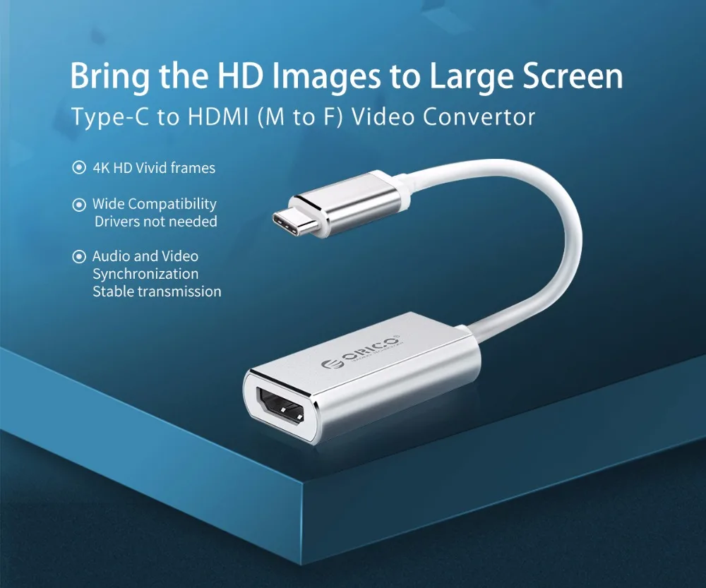 ORICO USB C концентратор Type к HDMI VGA DP Мини кабель адаптер 15 см для Mac Samsung HUAWEI HUB|USB-хабы| |