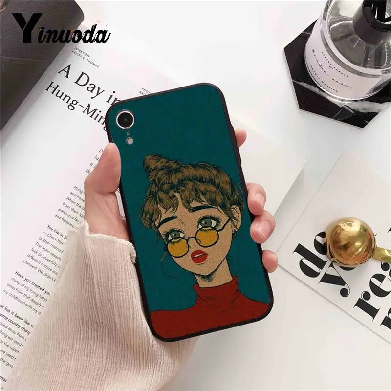 Cartoon girl eye face flower fashion Love Heart