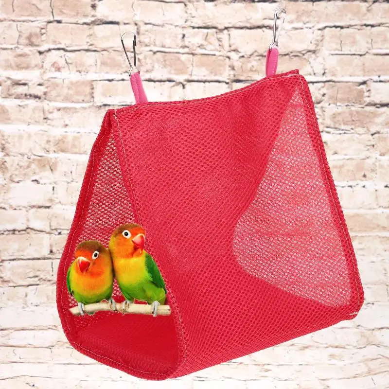

Soft Mesh Breathable Bird Parrot Solid-triangle Hammock Birds Hammocks Hanging Cage Pet Hut Nest House Bird Swing Toys Supplies
