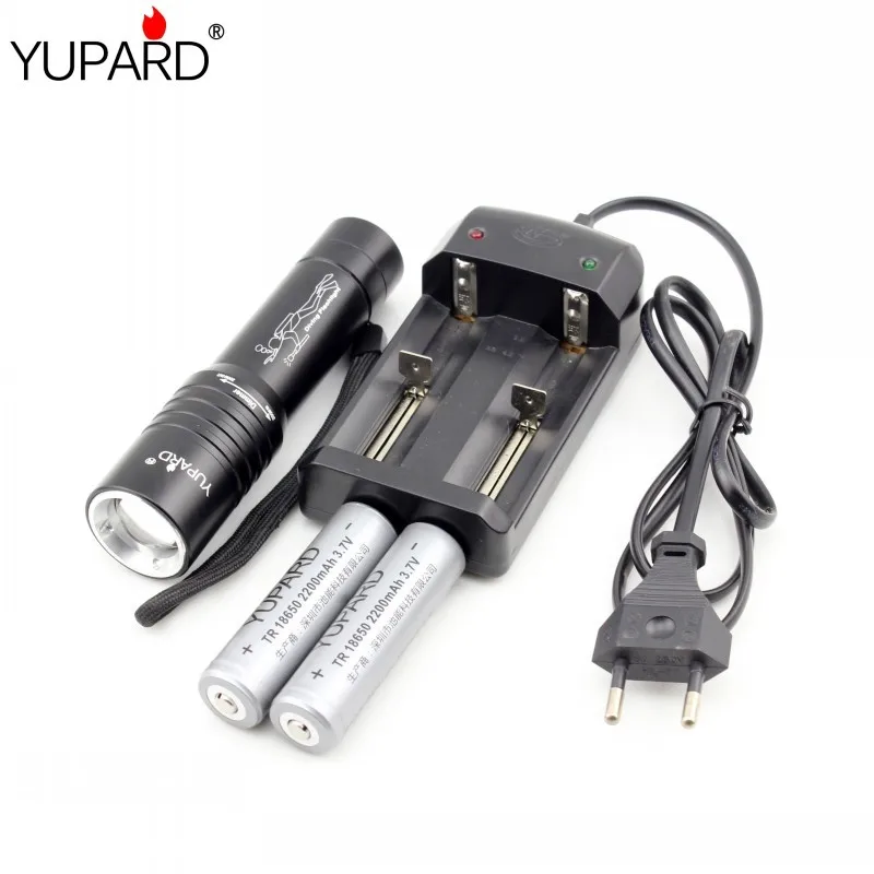 YUPARD XM-L2 T6 LED Diving zoomable White yellow Light Waterproof Flashlight diver underwater +18650 battery charger | Лампы и