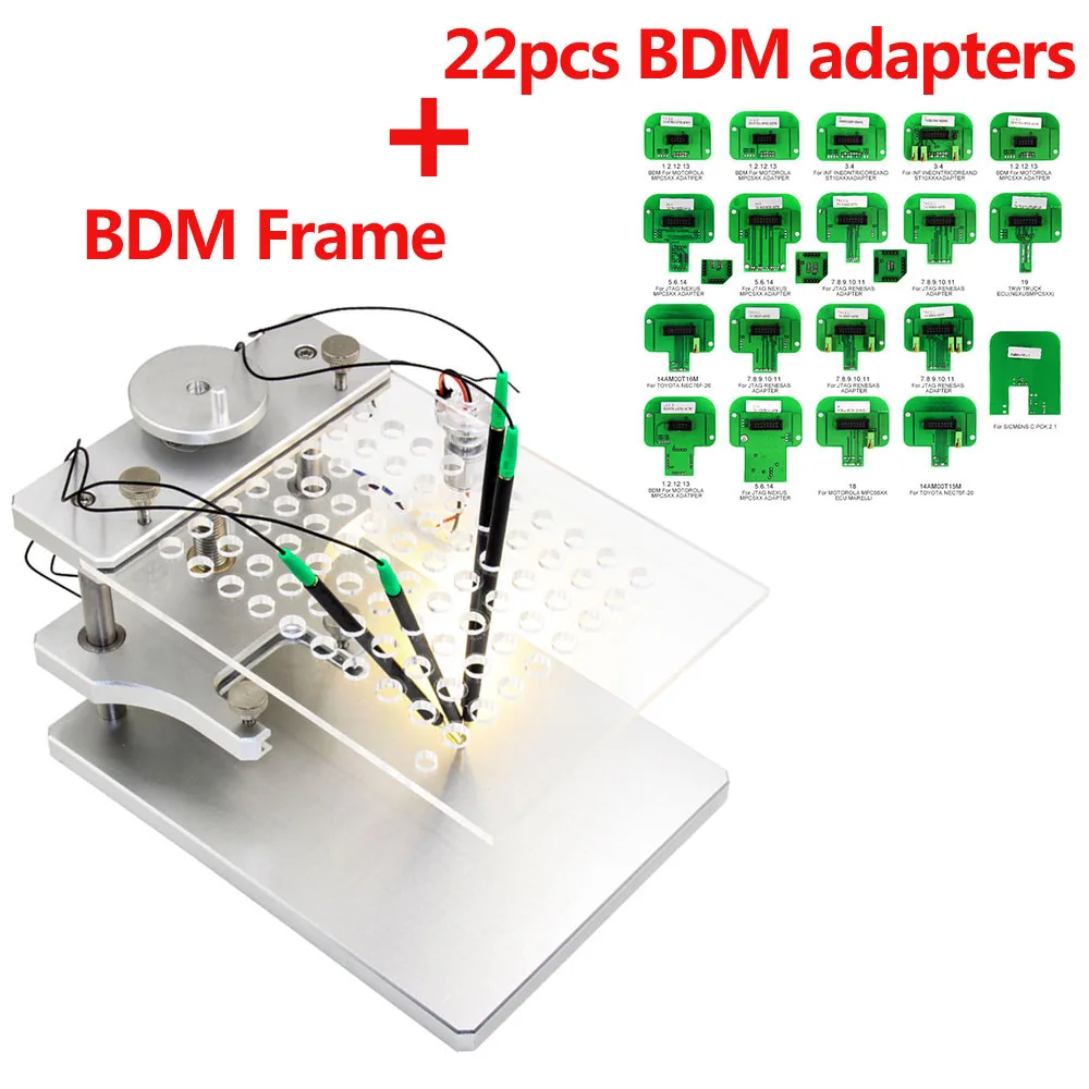 BDM Рамка с BDM 22 шт. Адаптеры ECU программист BDM100 KTAG KESS V2 OBD OBD2 диагностический инструмент авто чип тюнинг Flasher тестер