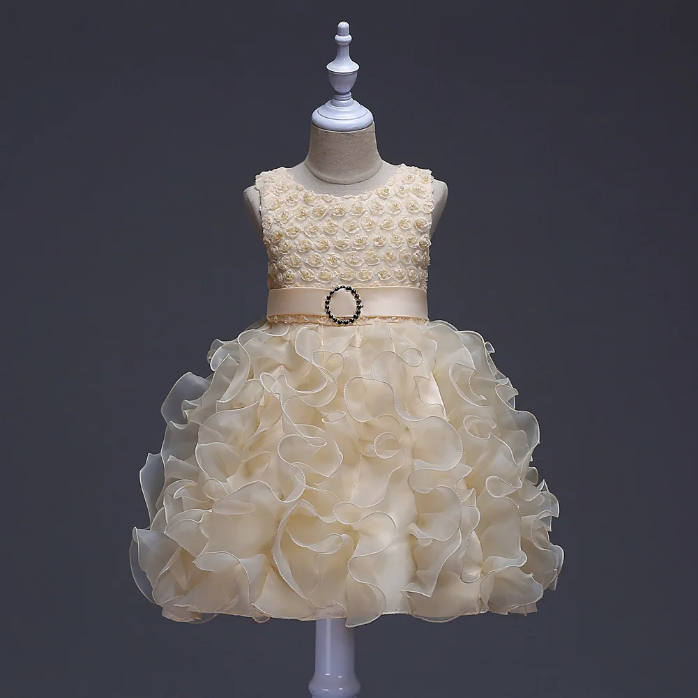 

Cute Toddler Children Tulle Tutu Dresses Kids Girls Wedding Evening Ball Gowns 1 2 3 4 5 6 7 8 9 Years Birthday Dress for Girls
