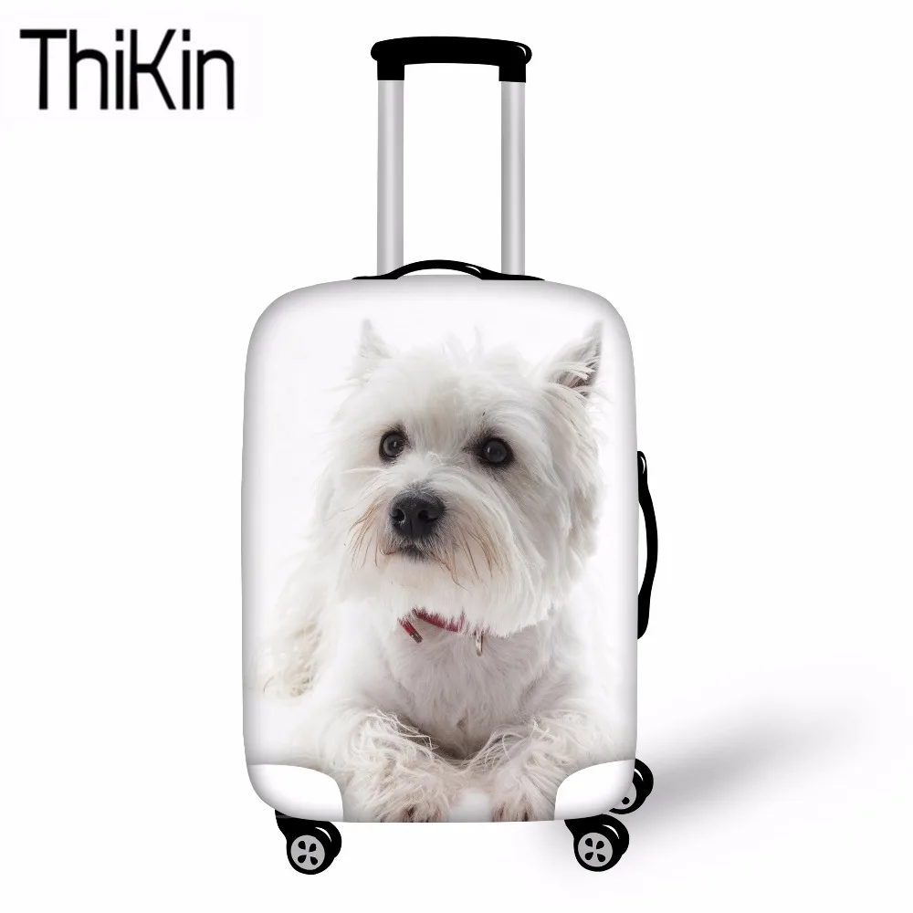 THIKIN аксессуары для путешествий West Highland Terriers Чехол для багажа с принтом пылезащитный чехол на колесиках защитный чехол для костюма сумка