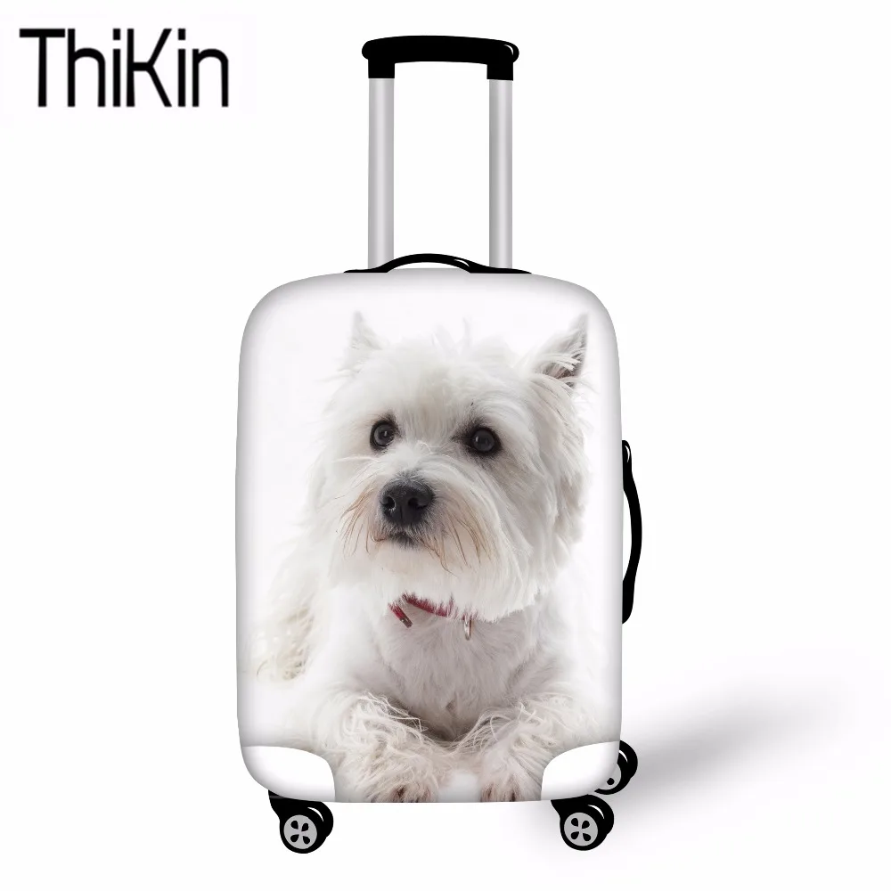 

THIKIN Travel Accessories West Highland Terriers Printing Luggage Cover for Dustproof Trolley Case Cover Protective Suitcase Bag