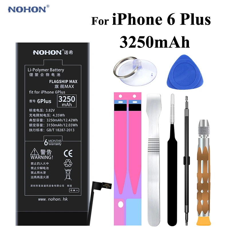 NOHON аккумулятор для телефона с высокой емкостью Apple iPhone 6 Plus P 3250mAh сменные батареи