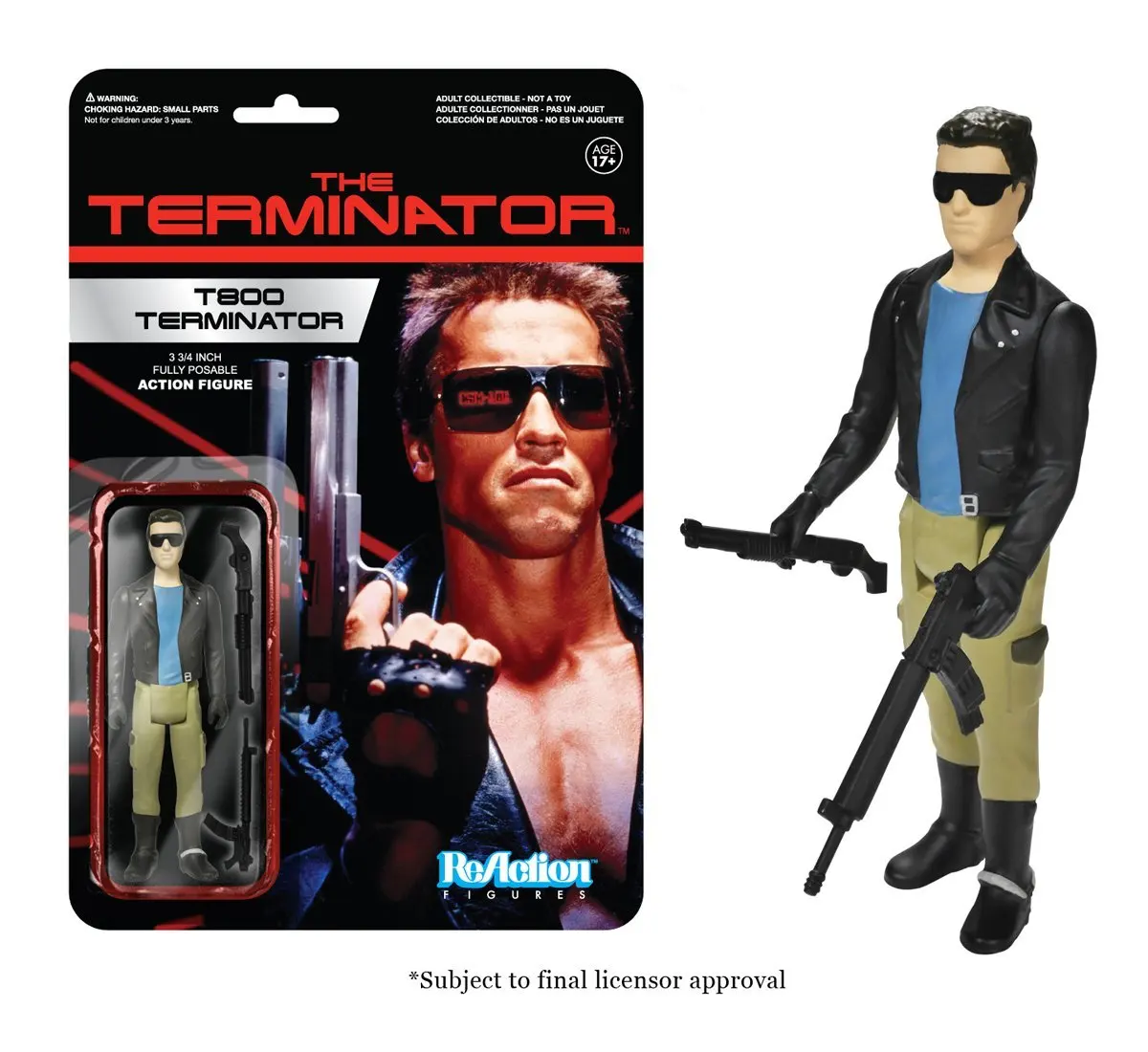 Funko ReAction Figure The Terminator-T-800 Виниловая фигурка Коллекционная модель игрушки с оригинальной коробкой