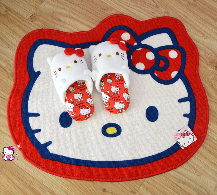 

Good Quality Hot Pink Bowknot Home Use Carpet Floor Mat Car Rug,Size 54*60CM