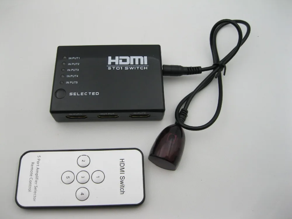 New Mini 4K*2K 5 Port HDMI Switch 5x1 HDMI Switcher 3 input 1 output Splitter HDMI Port for HDTV 1080P Video with Remote control