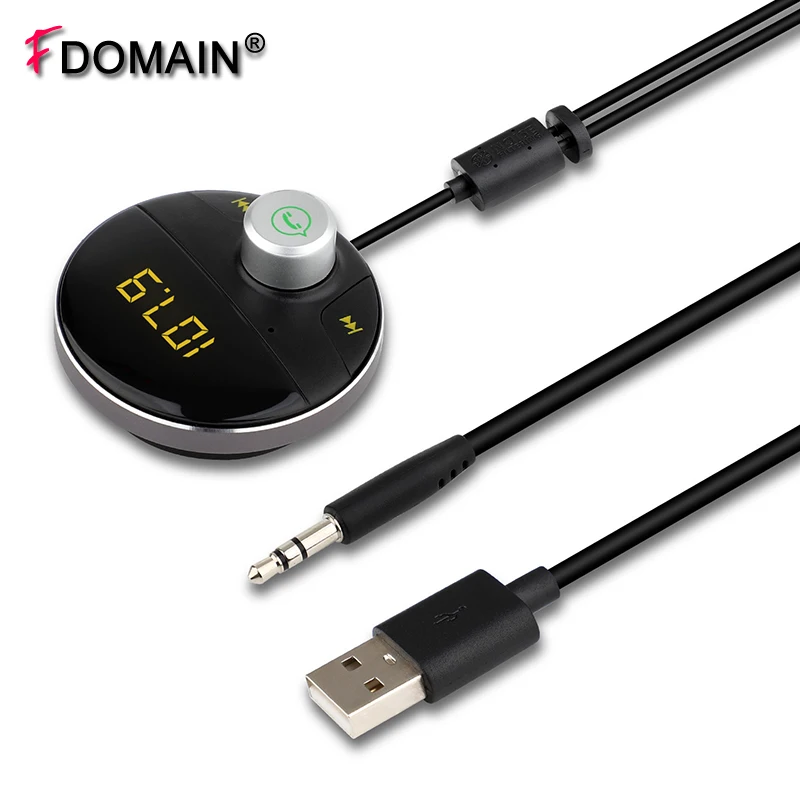 FDOMAIN Magnetic 3.5mm car AUX Bluetooth Adapter Audio Receiver Handsfree kit Lossless MP3 Player FM Transmitter