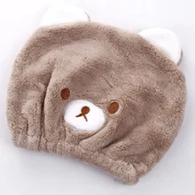 Парикмахерские принадлежности для салонов волос милая сухая шапочка для волос полотенце быстросохнущая шапочка для душа прочная впитывающая сушка ультра мягкая мультяшная детская шапка