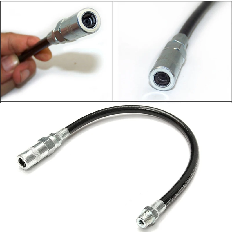 New Flexible Grease Gun Whip Hose 10inch Heavy Duty High Pressure Long