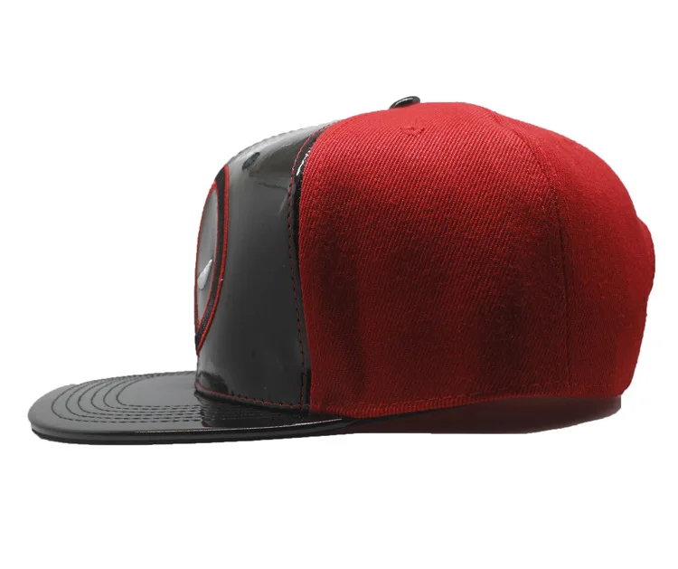 Marvel superhéroe deadpool Hiphop Gorra de béisbol sombrero Casual de moda creativa negro lona roja ajustable Gorra de Baseball 2019