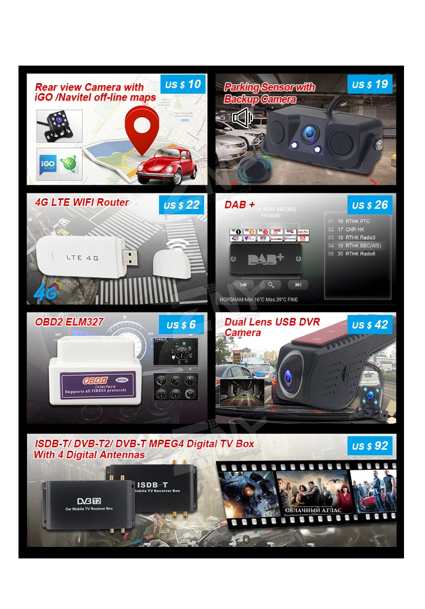 Aliexpress.com : Buy Car DVD Stereo Accessories OBD2 DVR