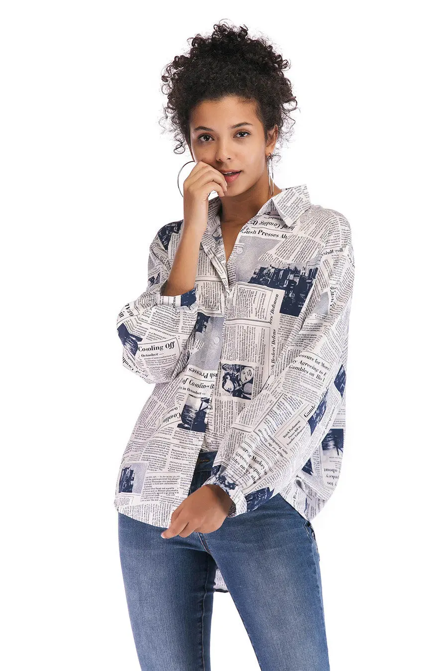 Gladiolus 2018 New Autumn Shirt Women Batwing Sleeve Letter Printed Loose Irregular Long Blouse Women Shirts Ladies Tops blusas (22)