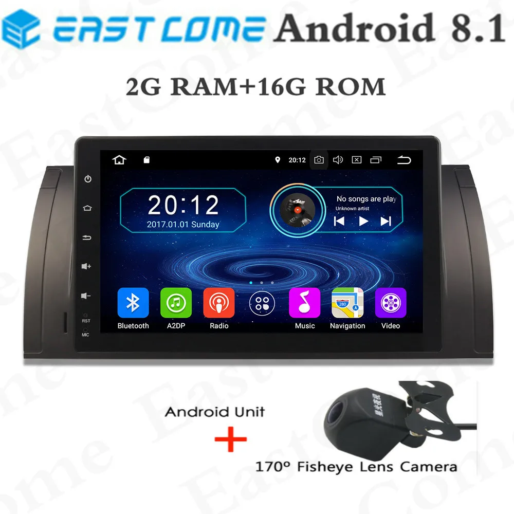 Flash Deal 1024*600 Android 8.1 Quad 4Core Car DVD Player For BMW 5 Series X5 E53 E39 E39 M5 GPS Navigation Radio Stereo BT WIFI 0