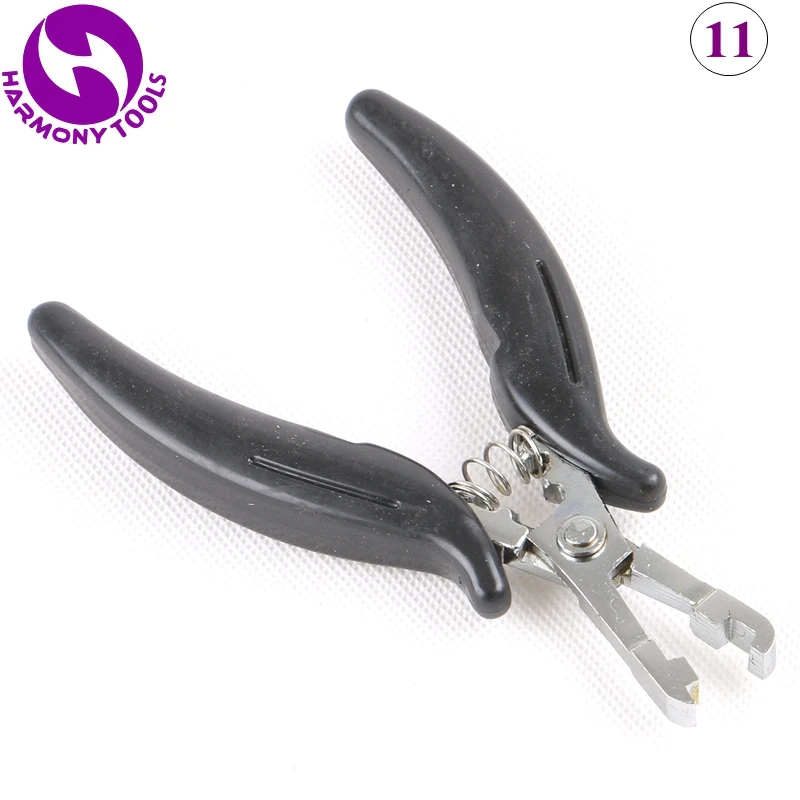 

Free Shipping HARMONY 1 Pieces Black Fusion Hair Pliers Clamp with 6MM Square Tip for Making Flat Tip Hair Extensions Style 11