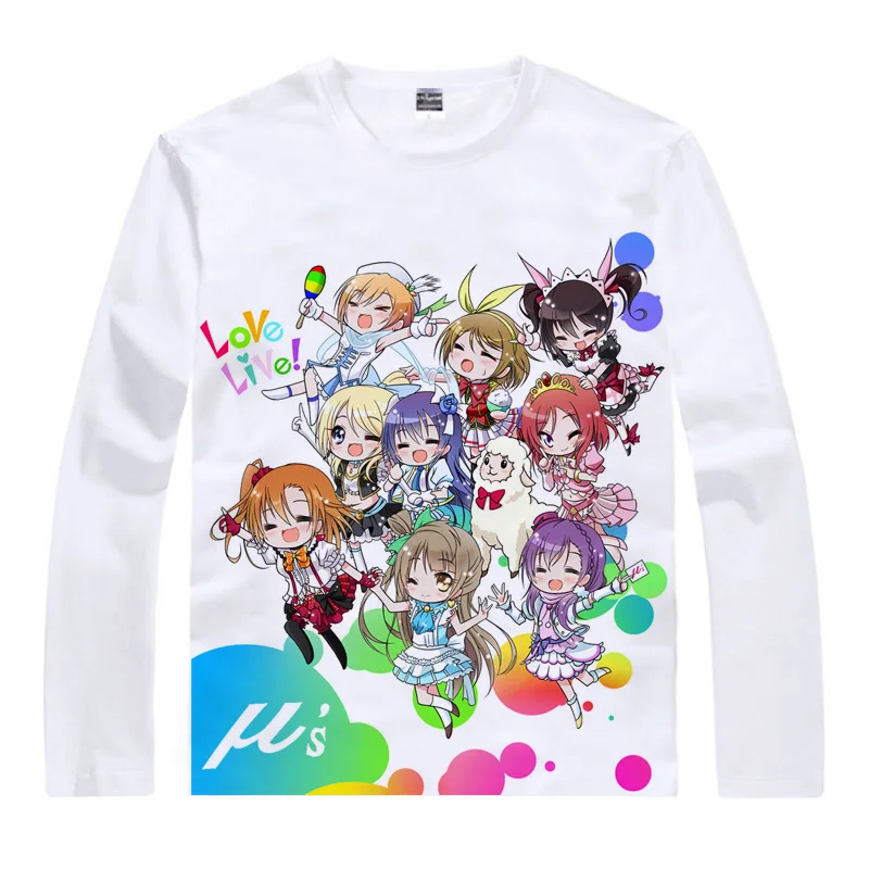 Coolprint японский аниме рубашка Love Live School Idol футболки мульти-стиль с длинным рукавом Kotori Minami Eli Ayase Косплей Kawaii - Цвет: Style 6