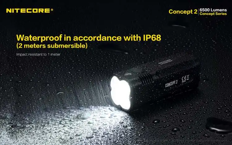 Фонарь с аккумулятором NITECORE, 2, C2, 4* CREE XHP35, HD, Макс., 6500 люмен, 398 м, ручной фонарь со встроенным аккумулятором