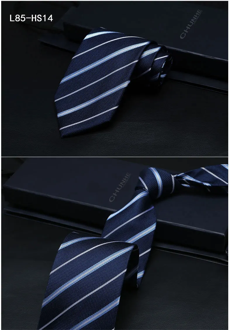 8 см роскошный натуральный шелковый галстук для шеи мужская деловая рубашка геометрический узор в полоску и горох Галстуки свадебные подарки для мужчин подарок