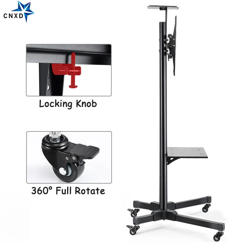Universal TV Cart Height Adjustable Mobile TV