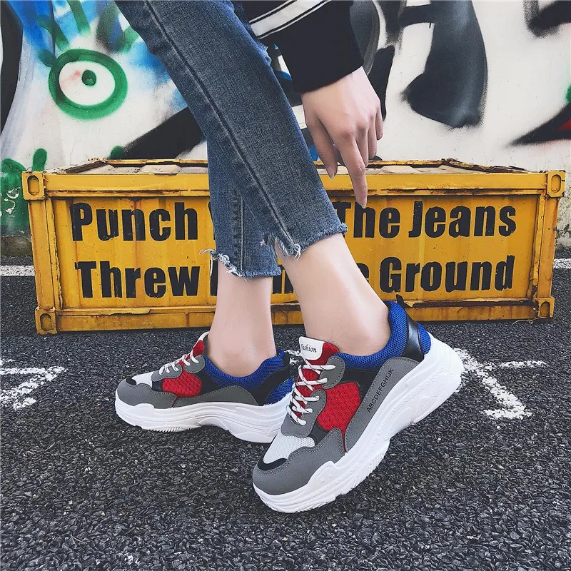 

Fashion Platform Sports Shoes Woman Sneakers 2019 Fashion Sneakers Women Light Running Shoes Breathable Mesh Zapatos De Mujer