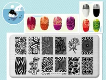 Daisy Rose Design Image DIY Manicure Nail Art Stamp Template Image Plate Rctangular Stamping PLates Set Beauty Polish Tools