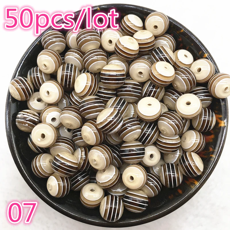 

New Jewelry Transparent Resin Spacer Beads Ball Mixed Evil Eye Pattern About 50pcs 6mm 8mm #07