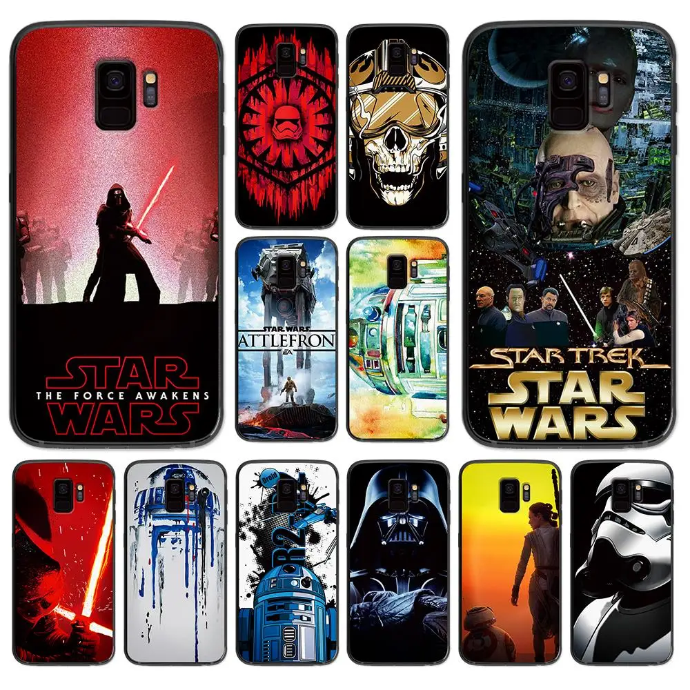 

Cartoon art Star Wars for Samsung Galaxy A5 A6 A7 A8 A9 2017 2018 2019 Plus 2018 M10 M20 M30 Soft silicone black phone case
