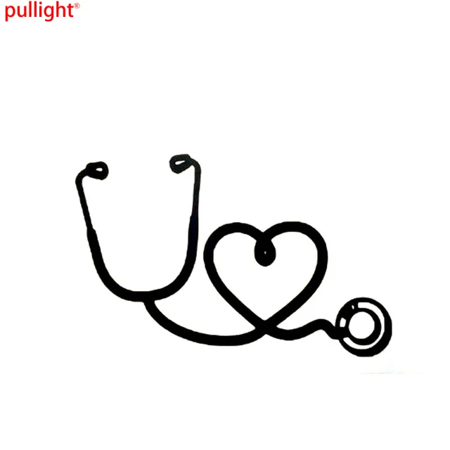 Fashion Personality Nurse Stethoscope Love Car Sticker Cartoon Motorcycle Vinyl Decals