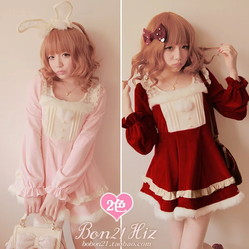 pink cherry lace dress