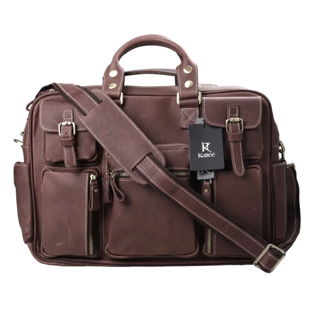 Men's Vintage Handmade Genuine Leather Briefcase formal business office