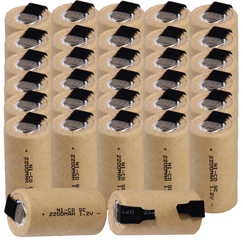 

Lowest price 32 piece SC battery 1.2v batteries rechargeable 2200mAh nicd battery for power tools akkumulator