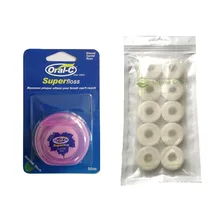 10 шт. х 50 м сменная зубная нить и 50 м коробка зубной нити круглой формы для чистки зубов Гигиена полости рта