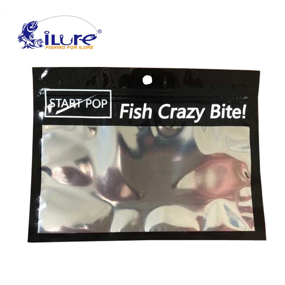 ILure 100 шт./лот сумка для рыболовной наживки Ziplock S/M Самоуплотняющаяся молния пластиковая Розничная упаковка полиэтиленовый пакет