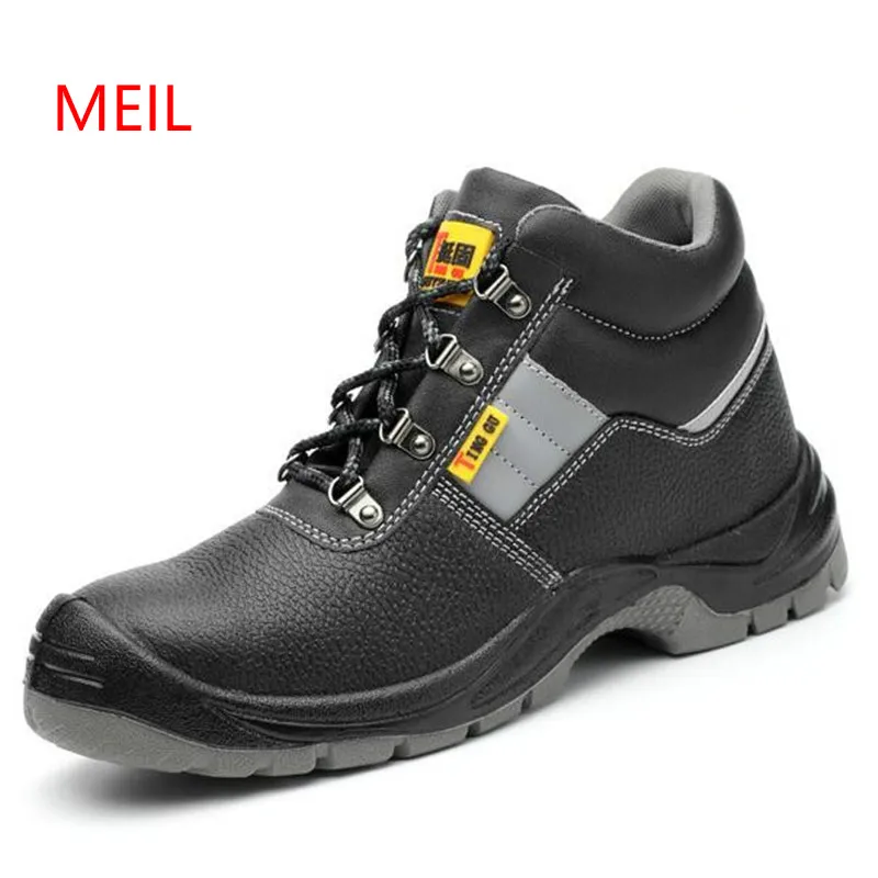 

Anti Break Puncture Proof Anti Static Shoes High Leather Oil Resistant Acid-base Work Safety Shoes for Men Protective Shoes Boot