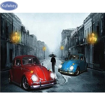 

5d DIY Diamond Painting cars Cross Stitch Kits Full Diamond Embroidery 5D Diamond Mosaic Needlework night city car home Decor