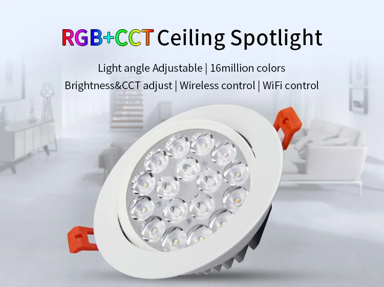 Mi Light 9 Вт RGB+ CCT светодиодный потолочный светильник AC86-265V регулировка яркости 2,4 г FUT092 пульт дистанционного управления/WiFi IBOX приложение управление СВЕТОДИОДНЫЙ Светильник