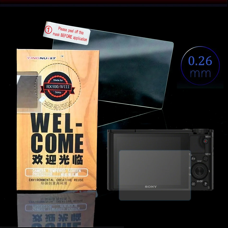 VULCAN Glass Screen Protector Sony RX-100 III LCD Tough Anti Scratch Cover