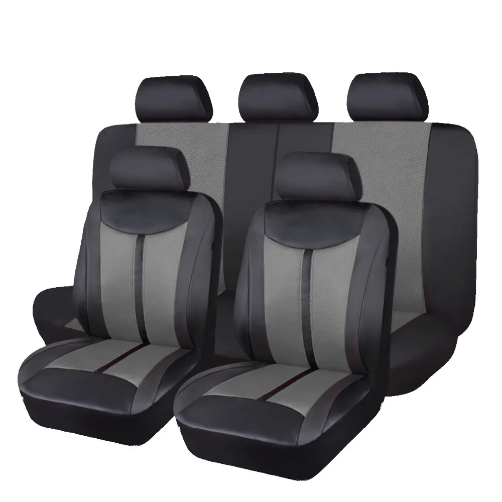 

2018 flying Banner PU Leather Fashion Sport Style Full Set Car Seat Cover Universal Auto Seat Covers Car Interior Accessories