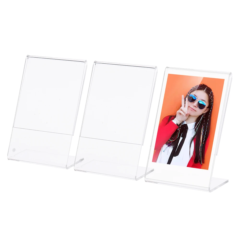 3 &quotL образная акриловая фоторамка прозрачная мини подставка для Fujifilm Instax Mini 8 + 70