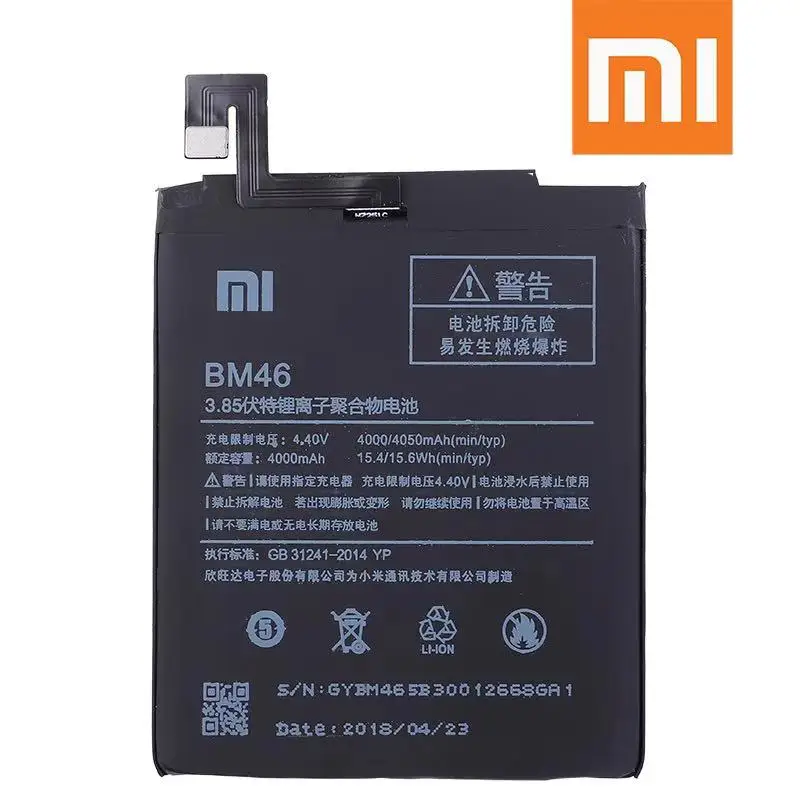 Оригинальный Xiao Mi аккумулятор для телефона BM47 Xiaomi Redmi 3 3S 3X 4X pro Note 5 5A Pro 5X BM46 BN31 BN45