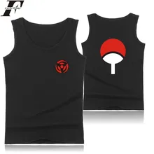 Luckyfridayf мультфильм рукавов Лето майка Для мужчин Повседневное Учиха Syaringan Бодибилдинг майка Классический Наруто Аниме жилет